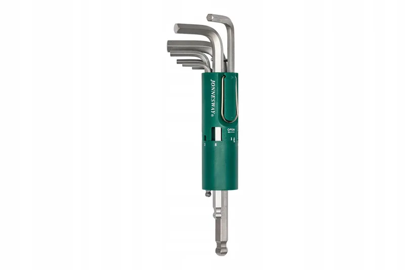 inbussleutelset met kegelkop - 8-delig, lang, 2-10 mm von Jonnesway – Produktbild
