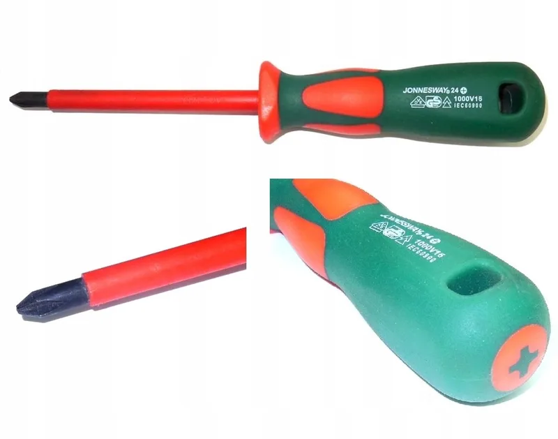 Izoalode Kruiskopschroevendraaier PH2 x 100mm von Jonnesway, Grün – Produktbild