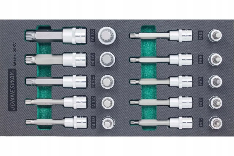 Jonnesway 20-delige SPLINE bitset met 1/2'' dop in EVA-inzet by Jonnesway – product image