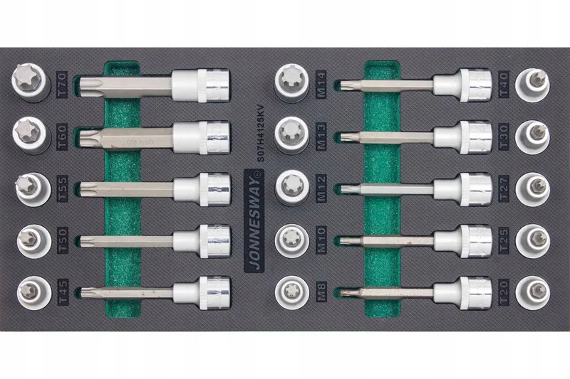 Jonnesway 25-delige Torx & Ribe bitset met 1/2'' dop in EVA-inleg by Jonnesway – product image
