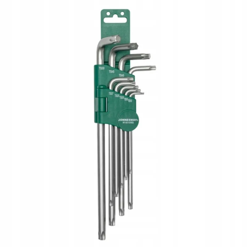 Jonnesway 9-delige Torx inbussleutelset, lang en gebogen van Jonnesway – productafbeelding