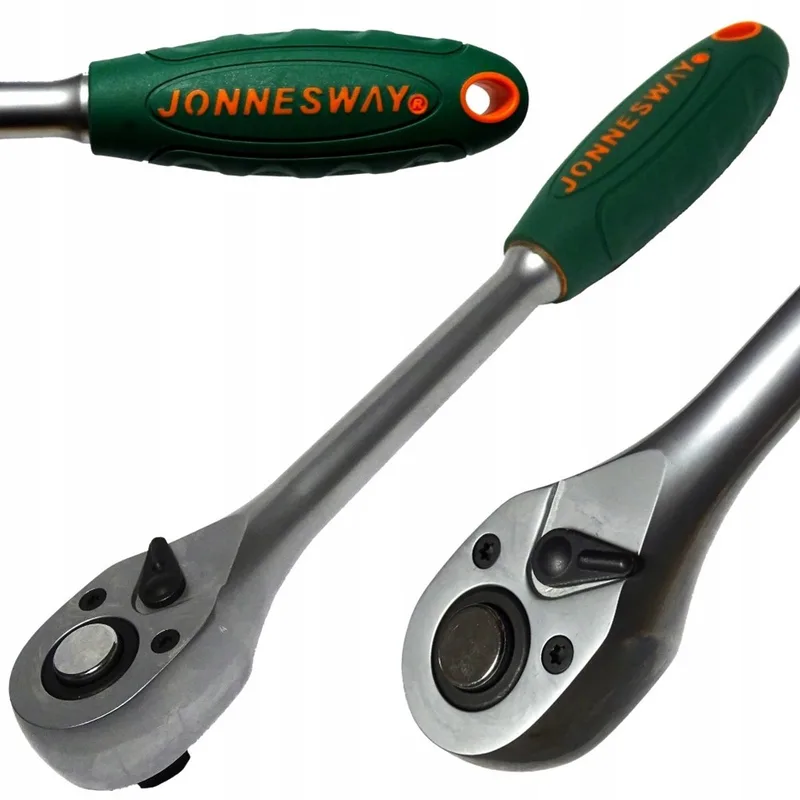 Ratelsleutel 1/2" 27cm 36 Tanden - Professioneel en duurzaam van Jonnesway, Zilver – productafbeelding