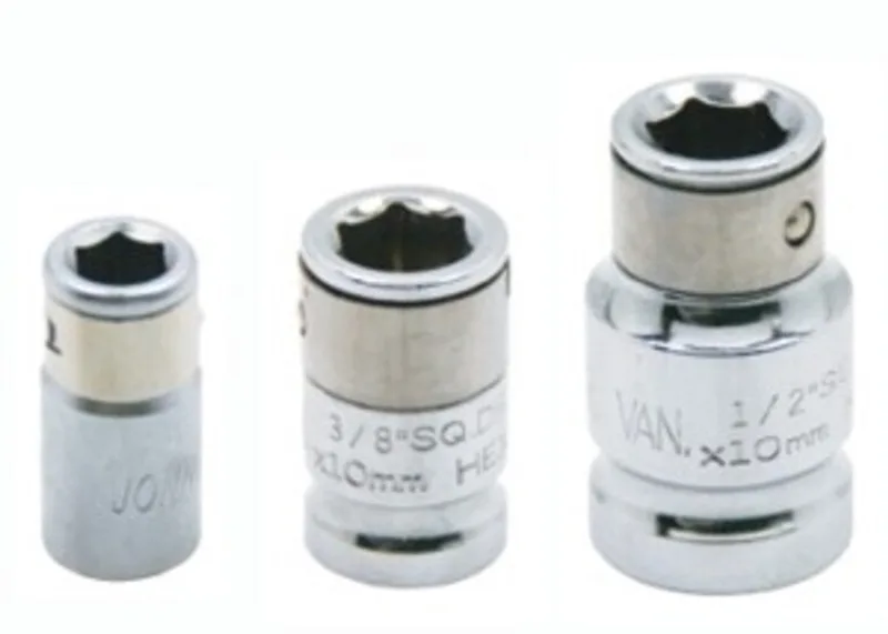S44H3210 - Bit-adapter - 3/8" aansluiting - 10 mm zeskantopname - Professioneel gereedschap by Jonnesway – product image