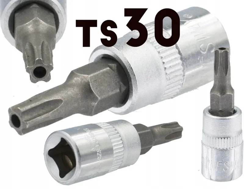 TS30 Torx-bit 1/4" 37 mm met gat - gehard staal by Jonnesway – product image