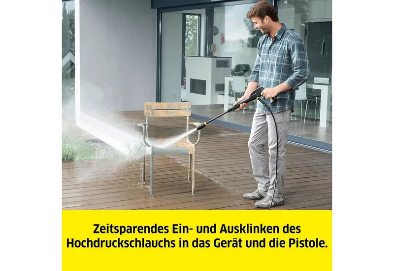 Hochdruckreiniger »K 2« Power Control Home, Druck max: 110 bar, Fördermenge max: 360 l/h, Home & Garden App, Teleskopgriff de Kärcher, Jaune, Noir – image du produit 5 sur 5