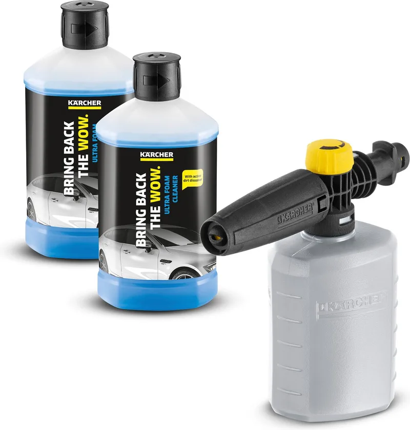Hogedrukreiniger Accessoire set FJ 6 Foam Jet - 2x Ultra Foam Cleaner RM 615 - regelbaar spuitniveau - tankinhoud 0,6L de Kärcher – image du produit