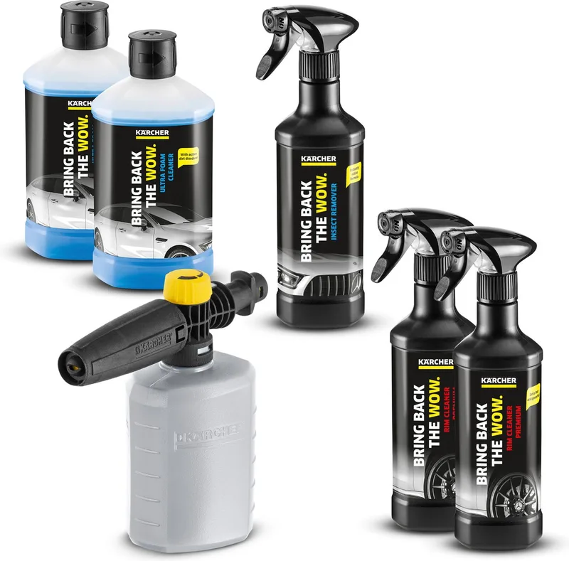 Hogedrukreiniger Accessoire set FJ 6 Foam Jet - 2x Ultra Foam Cleaner RM 615 - 2x velgenreiniger RM 667 - insectenverwijderaar RM 618 by Kärcher – product image