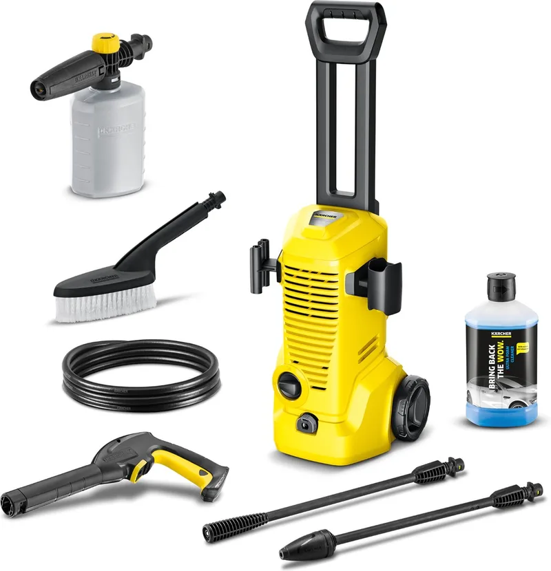 Hogedrukreiniger | K 2 Premium Car compleet - Incl. Foam Jet - Wasborstel en reinigingsmiddel - 110 bar - Wateropbrengst 360 l/u de Kärcher – image du produit