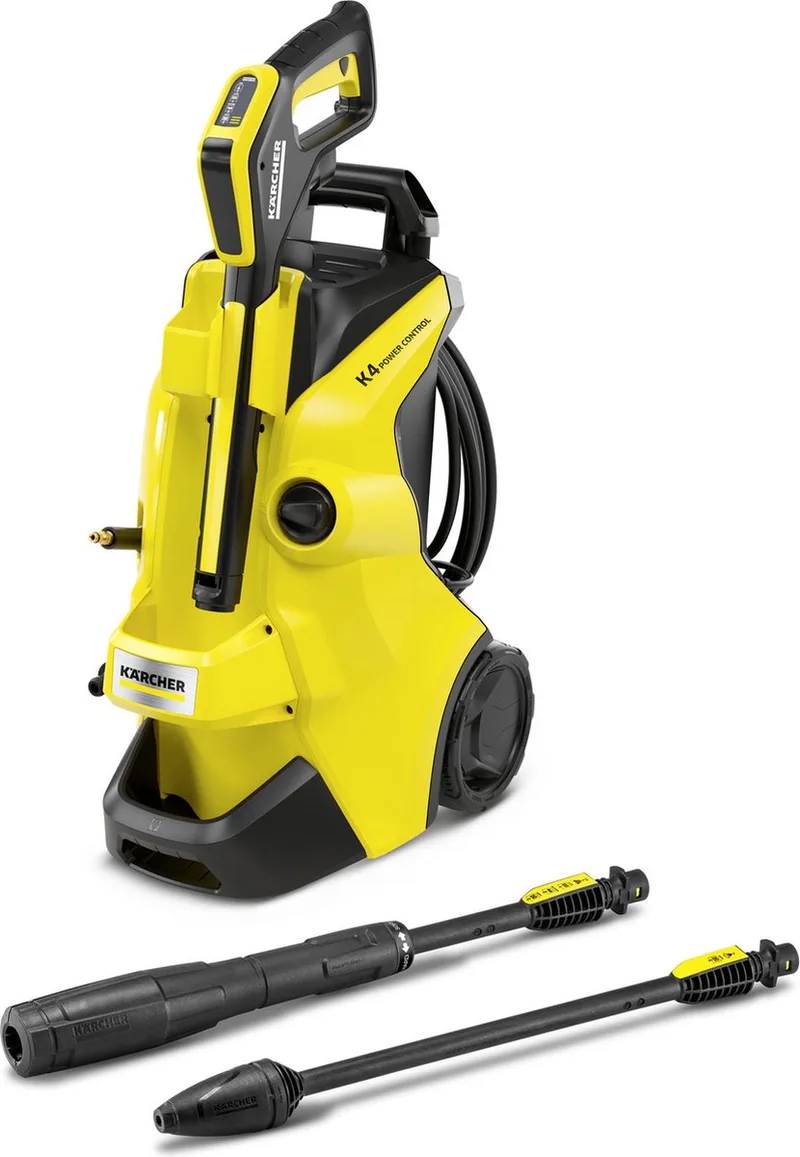 K 4 Power Control Hogedrukreiniger - 130 bar - 420 l/u - 30 m² - Geschikt voor oa. auto - fietsen - terras - motoren - schutting en tuinset von Kärcher – Produktbild