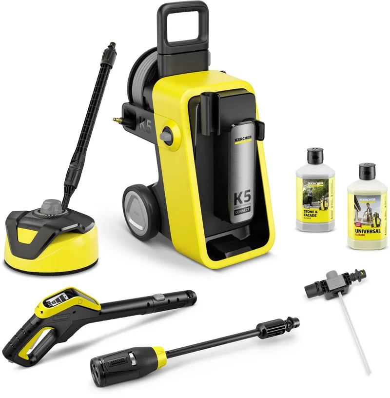 K 5 Comfort Premium Connect Home Hogedrukreiniger - 145 bar - 500 l/u - 40 m2/u - Slanghaspel - Geschikt voor oa. auto - terras - fietsen - motoren - tuinset en gebieden rondom huis de Kärcher – image du produit 1 sur 6