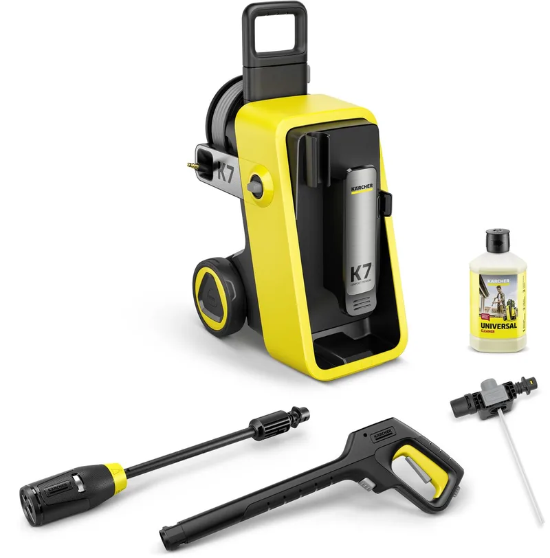 K 7 Comfort Premium hogedrukreiniger - Slanghaspel - 4-in-1 Spuitlans - 180 bar - 600 l/u - 60 m²/u - Geschikt voor oa. auto - terras - campers - caravans - fietsen - motoren - tuinset en gebieden rondom huis by Kärcher – product image 1 of 6