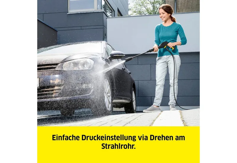 K2 Power Control Hogedrukreiniger - 110 bar - 360 l/u - 20 m²/u - App ondersteuning - Geschikt voor oa. kleine auto's - fietsen - tuinset - tuinstoelen de Kärcher – image du produit 3 sur 5