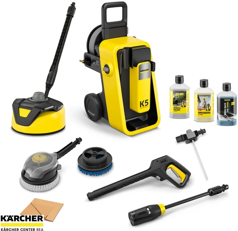 K5 Comfort Premium Connect Car & Home Hogedrukreiniger - 145 bar - 500 l/u - 40 m2/u - Slanghaspel - Geschikt voor oa. auto - terras - fietsen - motoren - tuinset en gebieden rondom huis de Kärcher – image du produit