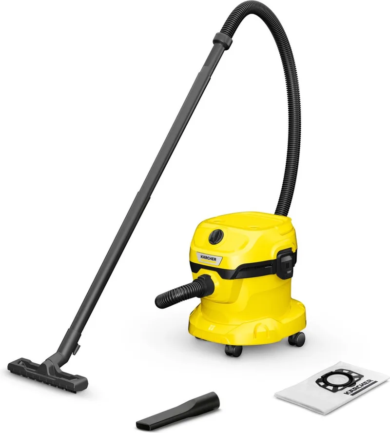 WD 2 Plus V-12/4/18 Nat-en Droogzuiger - 1000 W - 12 liter - Schuimfilter - Stofzuiger geschikt voor auto - garage de Kärcher – image du produit