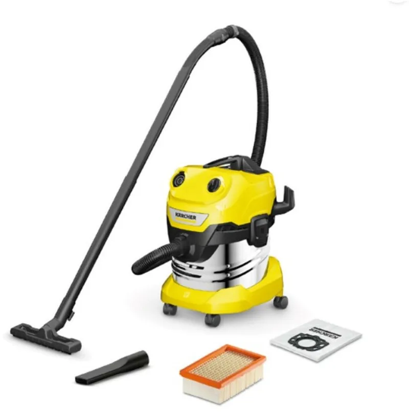 WD 4 S V-20/5/22 Nat- en Droogzuiger - 1000 W - 20 liter - RVS container - Vlakfilter by Kärcher – product image