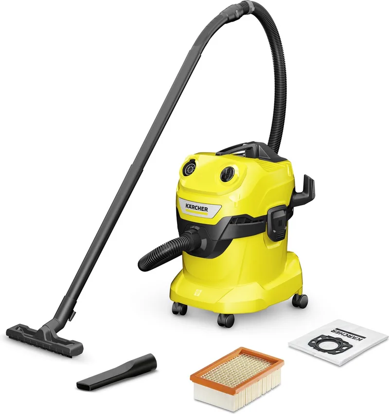 WD 4 V-20/5/22 Nat- en Droogzuiger - 1000 W - 20 liter - Vlakfilter de Kärcher – image du produit