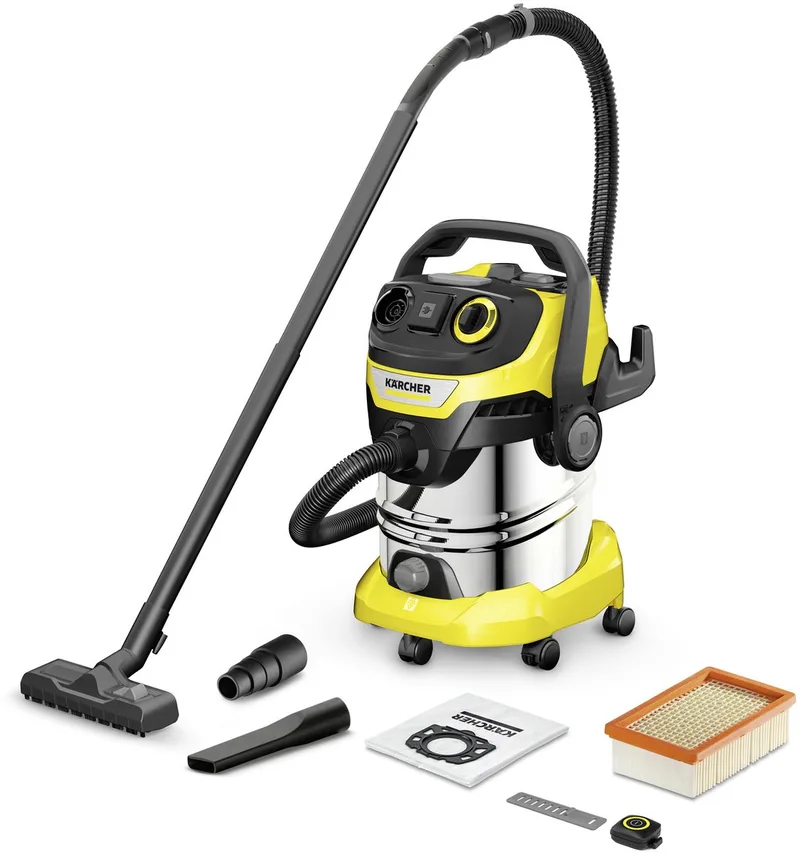 WD 5 Control P S 25/5/22 Nat & Droog Stofzuiger - 1200W - 260mbar - 25 Liter - Met Blaasfunctie - Bouwstozuiger - Alleszuiger de Kärcher – image du produit