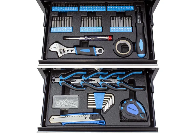Werkzeugset 117-teilig, (117-tlg), Chrom Vanadium & Karbonstahl, in Metallbox von Kärcher – Produktbild 4 von 5