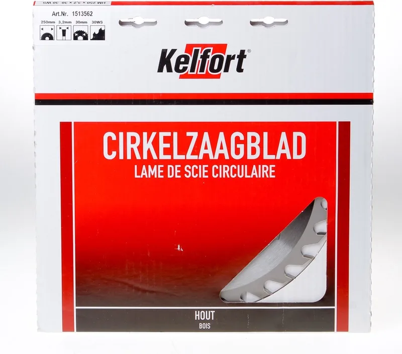 Cirkelzaagblad hardmetaal 30 tanden WS-QW diameter 250 x 3.2 x 30mm van Kelfort – productafbeelding