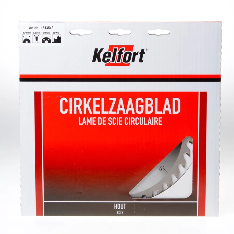 Cirkelzaagblad hardmetaal 36 tanden WS-W diameter 230 x 3 x 30mm van Kelfort – productafbeelding
