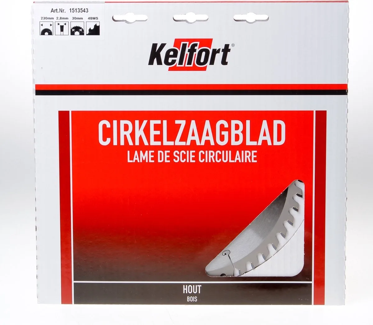 Cirkelzaagblad hardmetaal 48 tanden WS-W diameter 230 x 3 x 30mm från Kelfort – produktbild