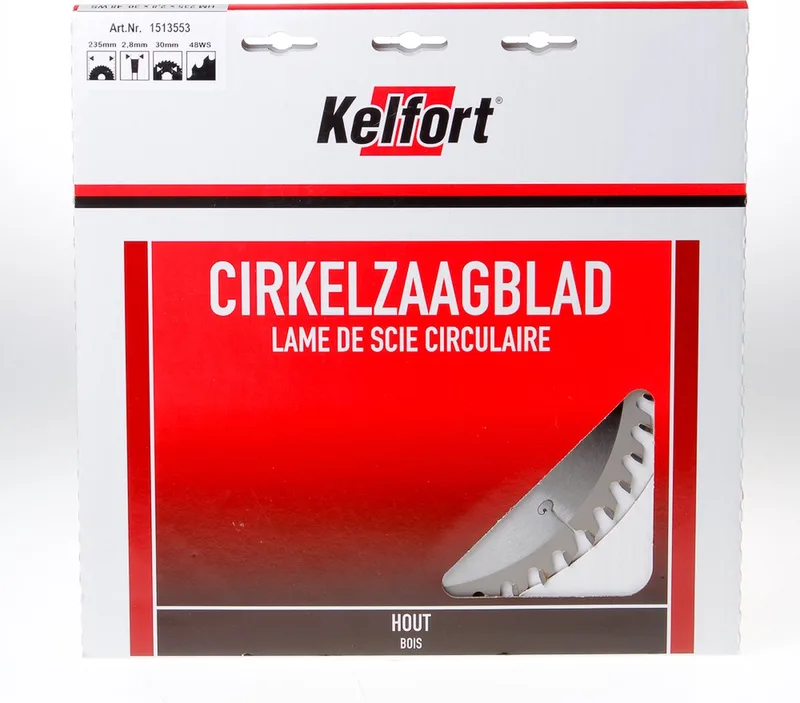 Cirkelzaagblad hardmetaal 48 tanden WS-W diameter 235 x 3 x 30mm van Kelfort – productafbeelding
