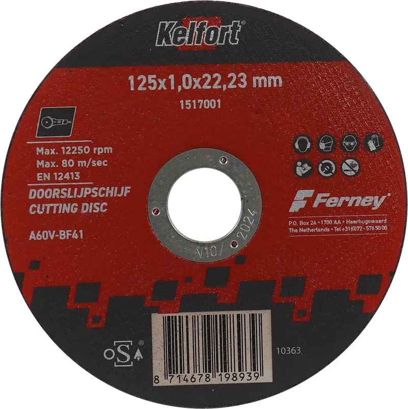 Doorslijpschijf 125x1,0x22,23mm - 1517001 von Kelfort – Produktbild