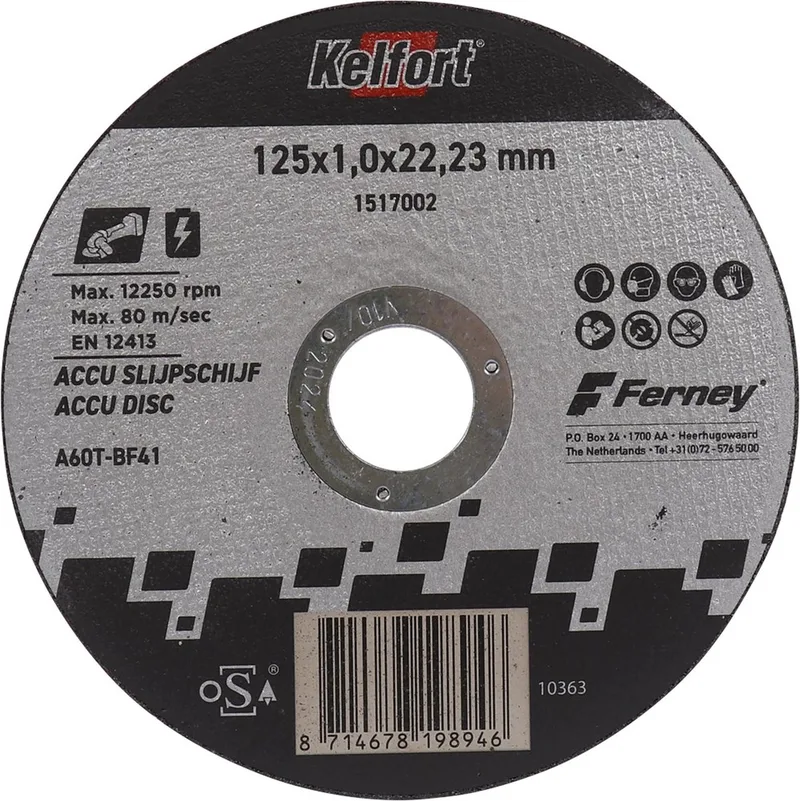 Doorslijpschijf 125x1,0x22,23mm - 1517002 de Kelfort – image du produit