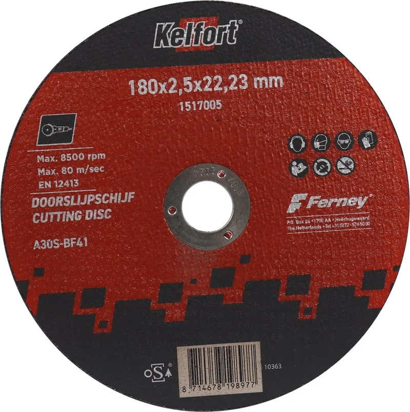 Doorslijpschijf 180x2,5x22,23mm - 1517005 by Kelfort – product image