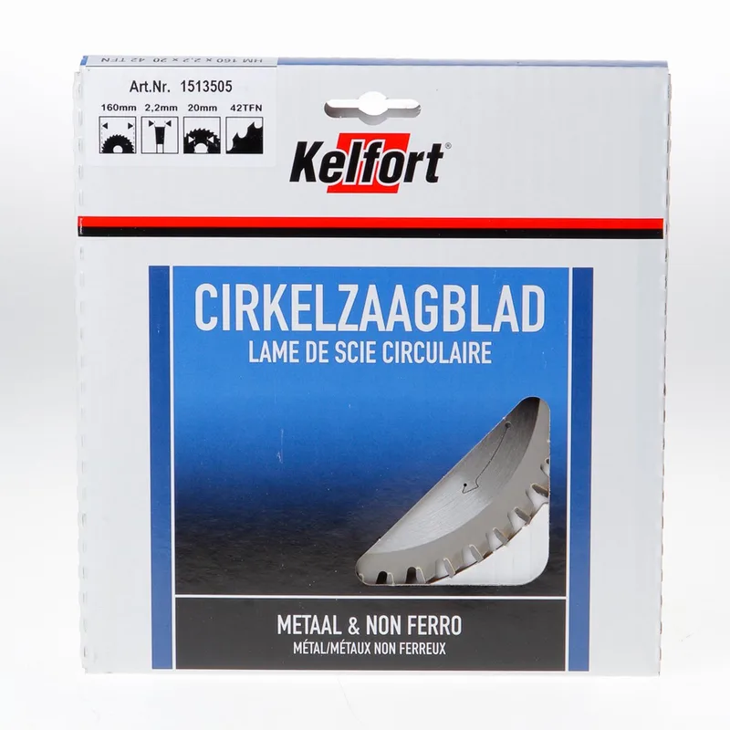 Kelford zaagblad HM 160x20 42-tands - voor aluminium en plaatmateriaal geschikt voor Trespa van Kelfort – productafbeelding