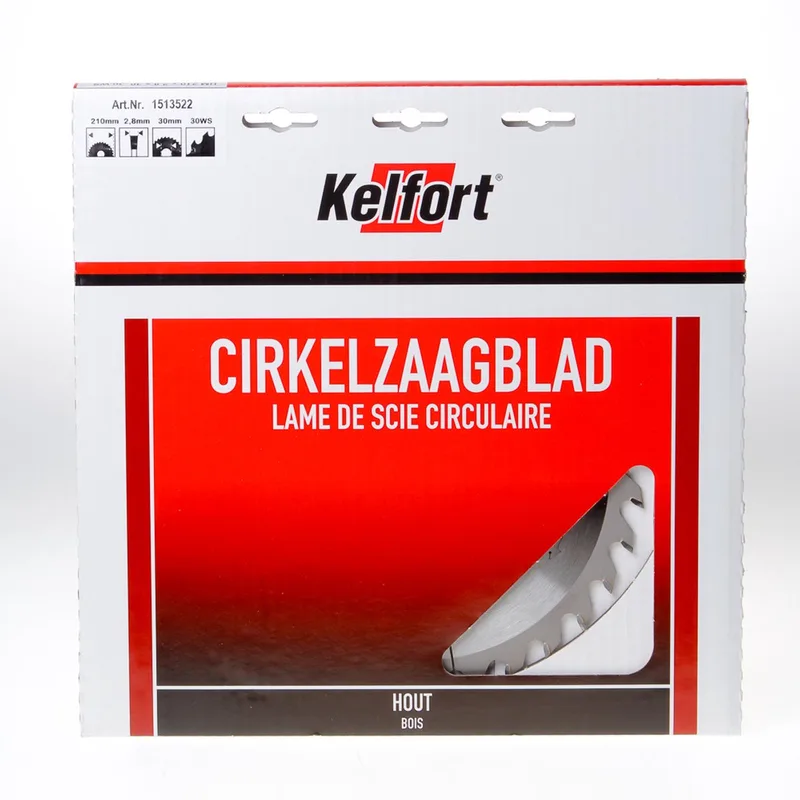 Kelford zaagblad HM 210x30 30-tands - voor aluminium en plaatmateriaal geschikt voor Trespa van Kelfort – productafbeelding