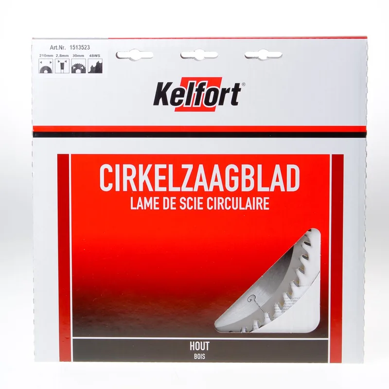 Kelford zaagblad HM 210x30 48-tands - voor aluminium en plaatmateriaal geschikt voor Trespa van Kelfort – productafbeelding