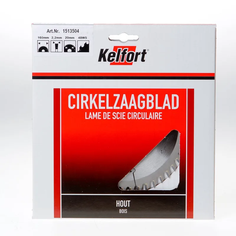 Kelford zaagblad zaagblad HM 160x20 48-tands ( w ) - voor massief hard- zachthout. de Kelfort – image du produit