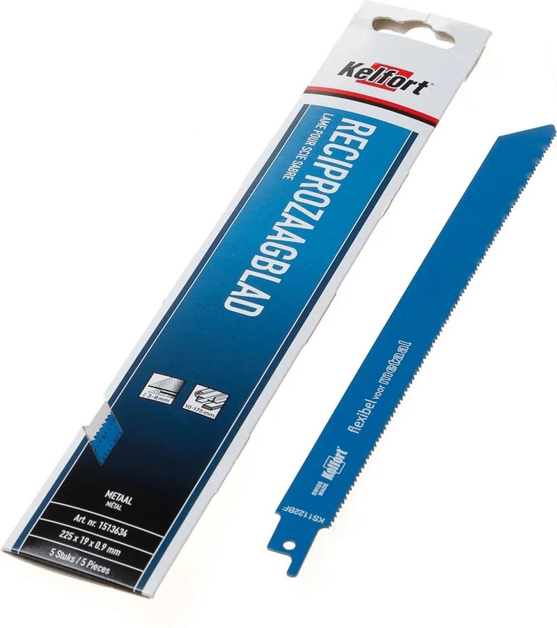 Reciprozaagblad lang KS1122BF metaal 5 stuks (Prijs per blister) van Kelfort – productafbeelding