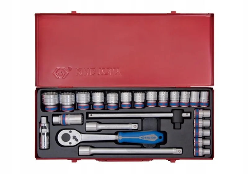 Doppeldopsen Set 1/2" 24 Delig 10-32mm met Ratel by King Tony – product image