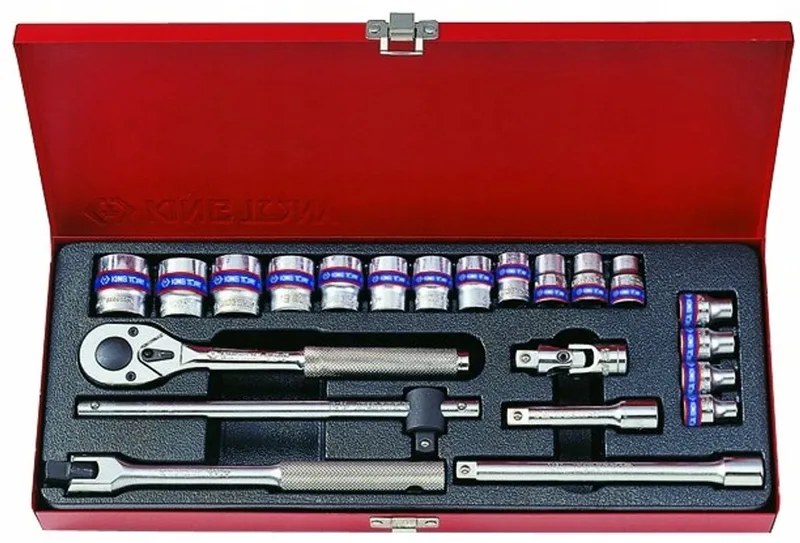 Dopslagset 3/8" 22 Delig 6-22mm met Ratel & Koffer by King Tony – product image