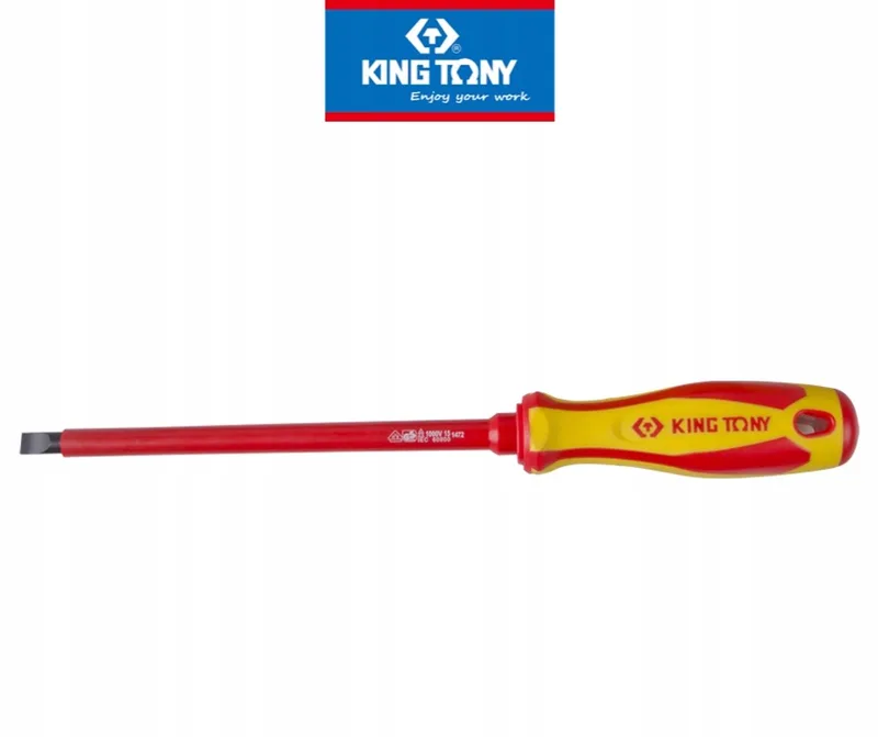 Geïsoleerde platte schroevendraaier 5,5 x 1,0 x 125 mm King Tony de King Tony – image du produit