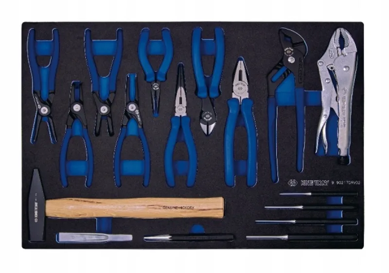 Gereedschapset 17-delig met EVA-inleg voor gereedschapswagen van King Tony, Blauw – productafbeelding