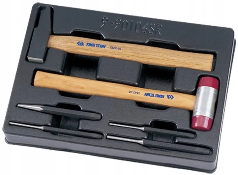 Gereedschapset: Hammers, Uitlopers & Punten - Inleg 9-90106SR van King Tony – productafbeelding