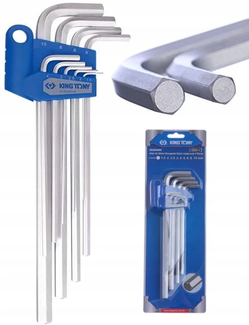 Inbussleutel Set - 9 Delig, Extra Lang by King Tony – product image