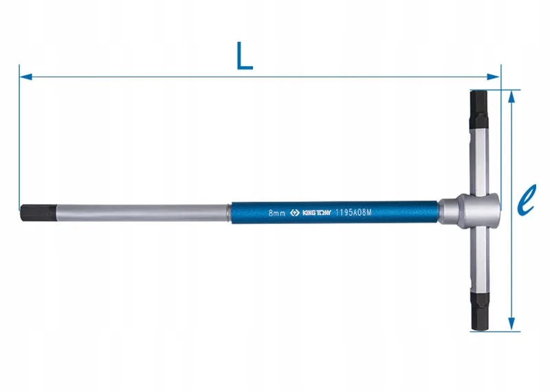 inbussleutel T-type 4 mm, 180 mm lengte by King Tony – product image