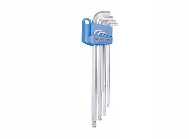 Inbussleutelset 9 stuks, extra lang met kogelkop 1.5-10mm by King Tony – product image