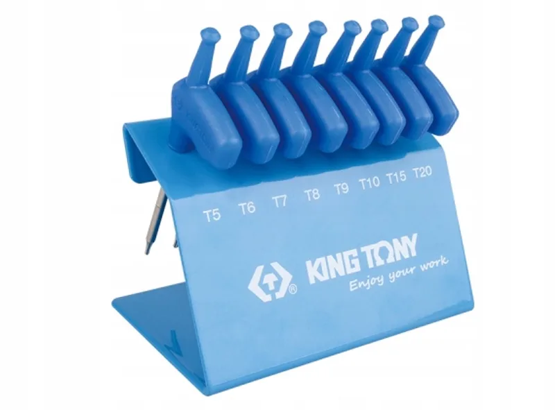Inbussleutelset met L-greep, 8-delig, Torx T5-T20 von King Tony – Produktbild
