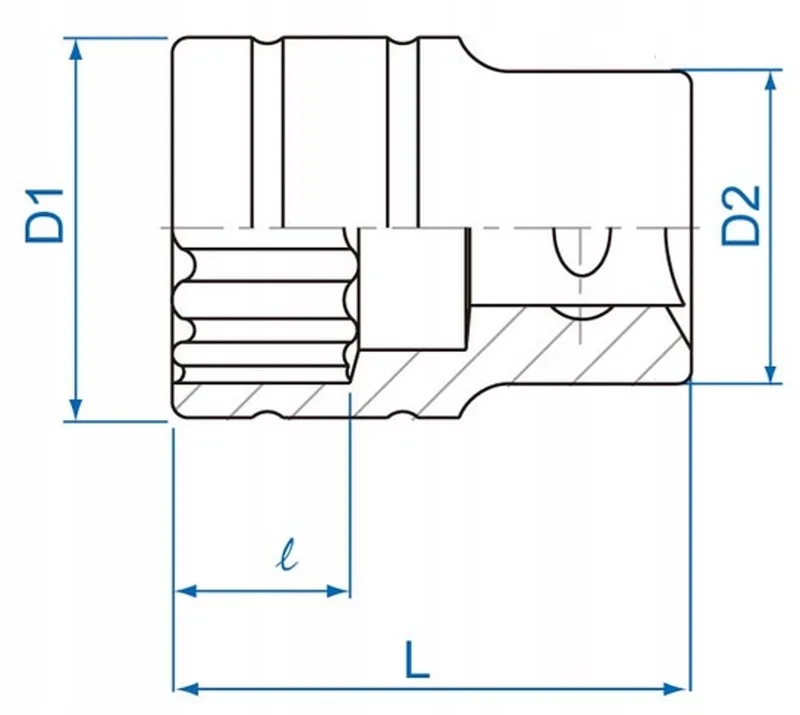King Tony 1/2" 12-kant Perm. 21 mm korte dopsleutel 433021MR van King Tony – productafbeelding