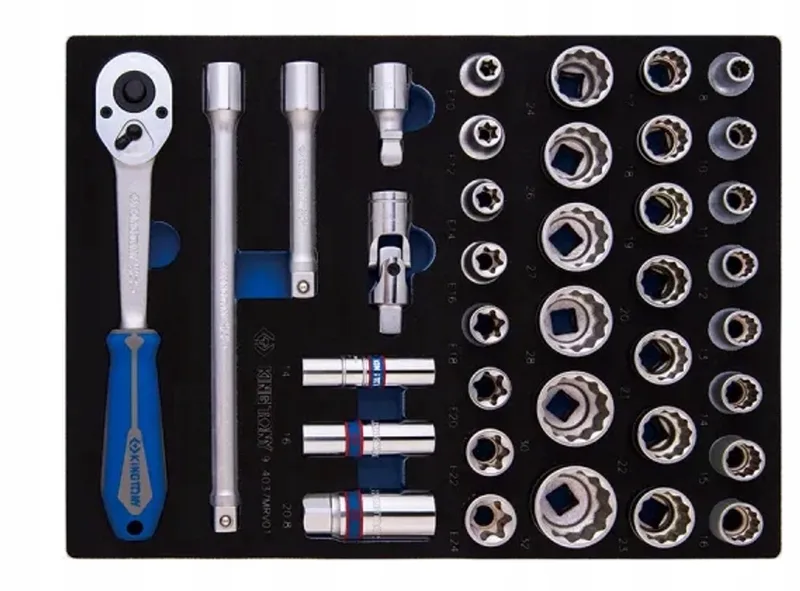 King Tony 1/2" dubbele doppenset 37-delig (8-32 mm) by King Tony, Blue – product image