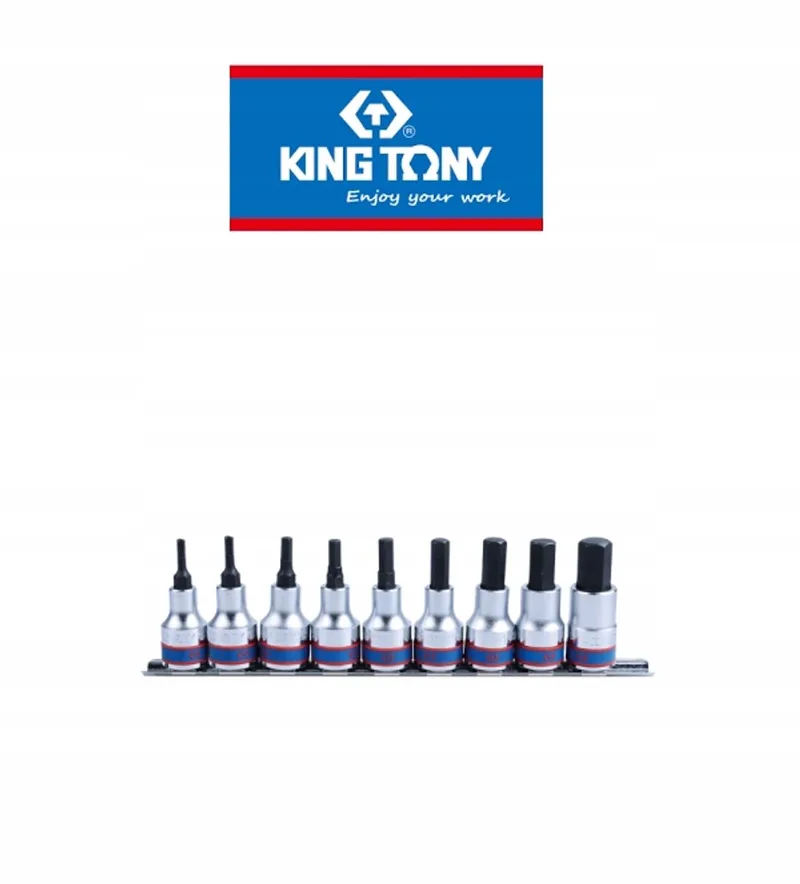 King Tony 1/2" HEX-dopsleutelset (9-delig, 3-14 mm) van King Tony – productafbeelding