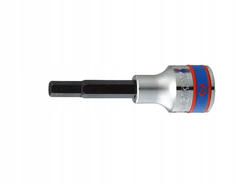 King Tony 1/2" Lange Inbus Dop H4 80mm - Krachtdoppen von King Tony, Blau – Produktbild
