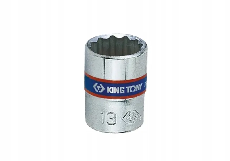 King Tony 1/4" 10 mm 12-zijdige dopsleutel, 24 mm lengte, Cr-V-staal by King Tony – product image