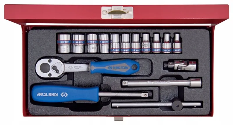 King Tony 1/4" Doppenset 16 Delig met Ratel by King Tony – product image