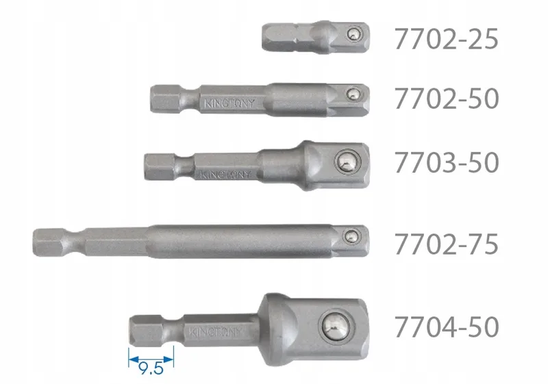 King Tony 1/4" Dopsleutel Adapter 50mm met Kogelvergrendeling by King Tony – product image